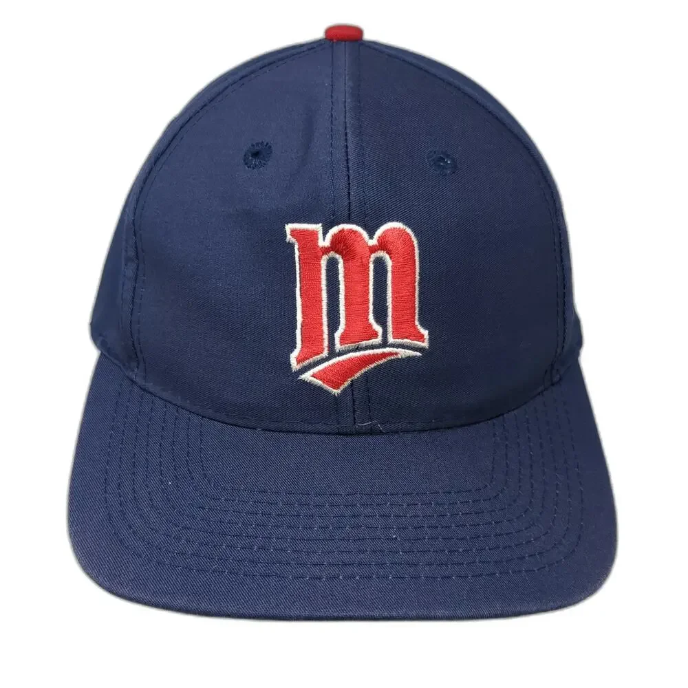 Genuine Merchandise Blue Snapback Hat One Size m Twins Logo Gray Underbrim MLB